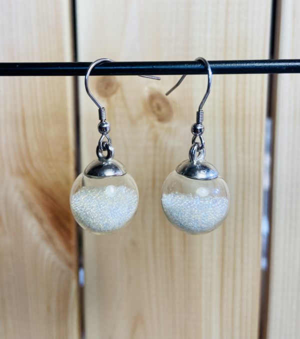 Boucles d'oreilles Bulle en verre