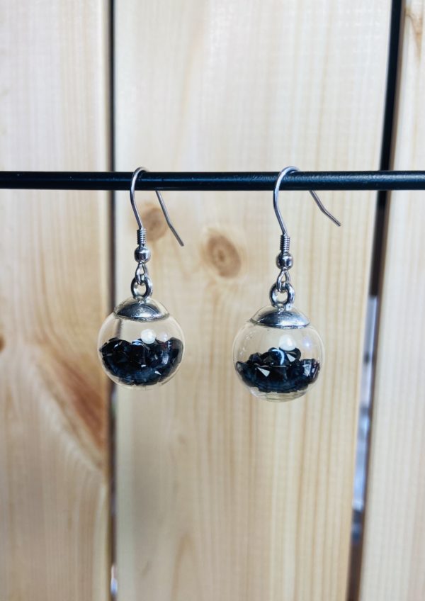 Boucles d'oreilles Bulle en verre